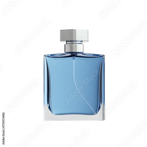 High Quality Front View Blue Fragrance Bottle