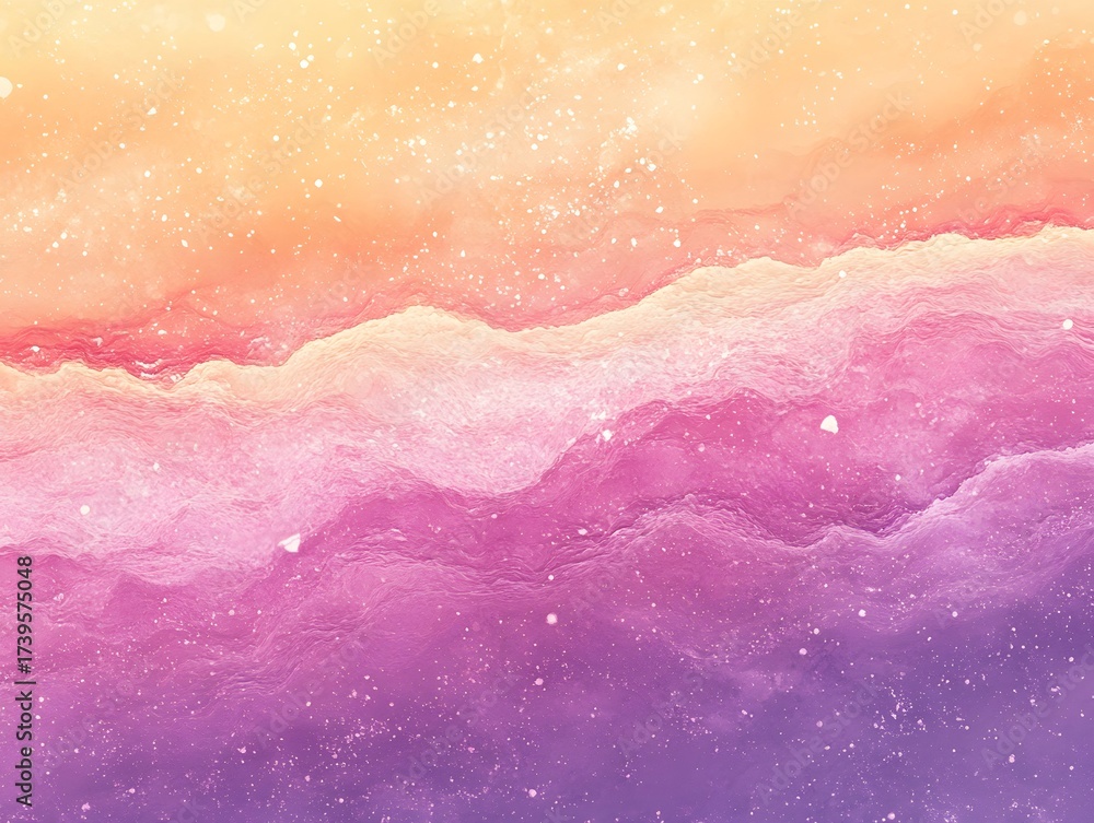 Fototapeta premium Abstract aerial view landscape background with layered gradient watercolor texture effect and splatters