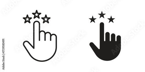 Customer feedback icon flat black and white logo