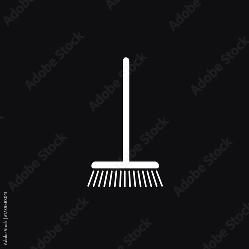 Minimalist Broom Illustration - A Symbol of Cleanliness and Order.