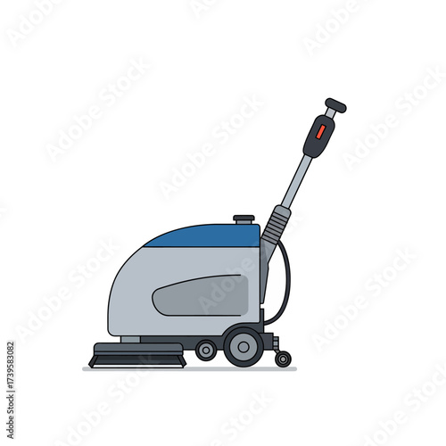 Modern Floor Scrubber Machine for Commercial Cleaning.
