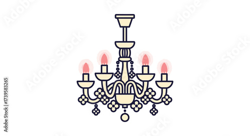 Elegant chandelier lighting casting a warm glow in a vintage interior perfect for adding a touch of classic design and timeless ambiance.