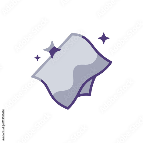 Sparkling clean cloth for wiping and dusting surfaces.