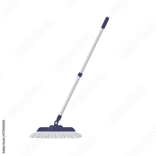 White and Blue Mop for Cleaning Floors.