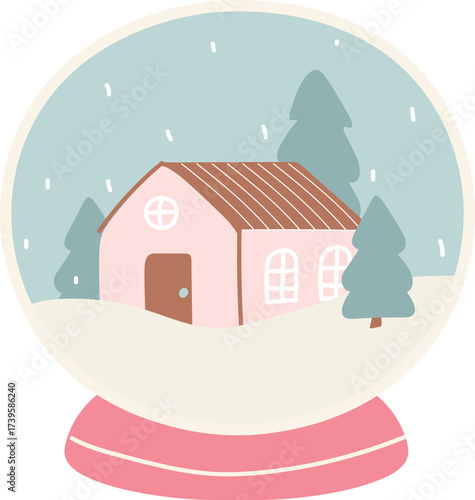 Snow Globe with Cozy Cabin
