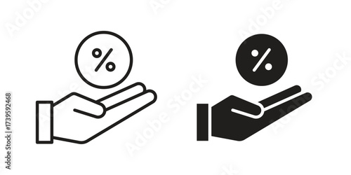 Free Download Interest icon flat black and white logo - GFXLoad