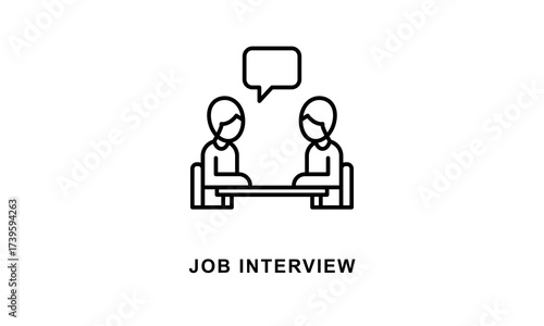 Job Interview Icon Isolated On White Background
