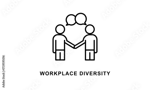 Workplace Diversity Icon Isolated On White Background