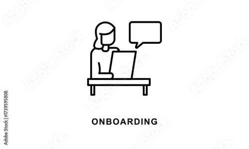 Onboarding Icon Isolated On White Background