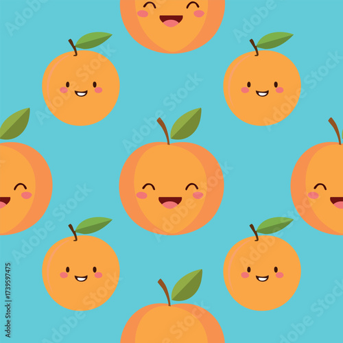 Vector seamless citrus fruit orange lemon tasty fruit fresh orange juicy print