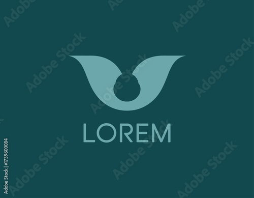 A sleek and modern abstract logo design in teal, showcasing curves that symbolize innovation, growth, and a forward-thinking mindset in a simplistic yet elegant manner.