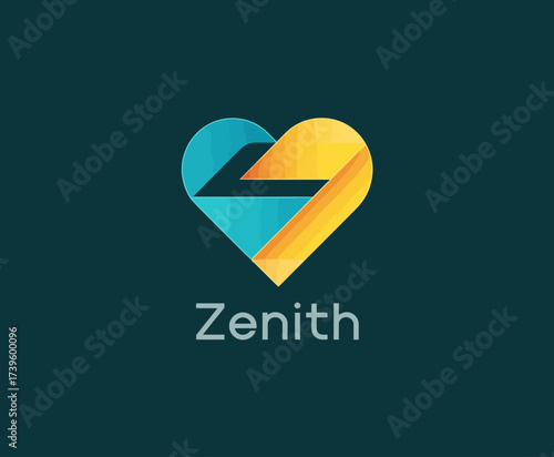 A colorful logo design featuring a heart combination to represent love and care, perfect for health-focused brands or wellness initiatives.