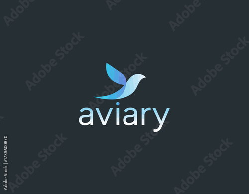 This simplistic yet elegant bird logo design perfectly captures the essence of freedom and grace in an artistic representation, blending modern aesthetics with tranquility.