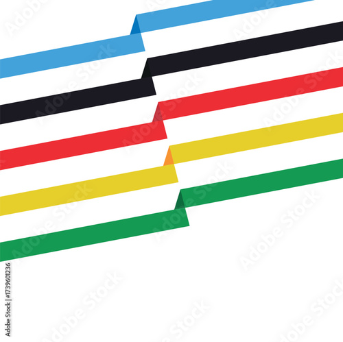 Abstract colorful diagonal stripes on a white background. Vector image for banner design, photos, etc.	

