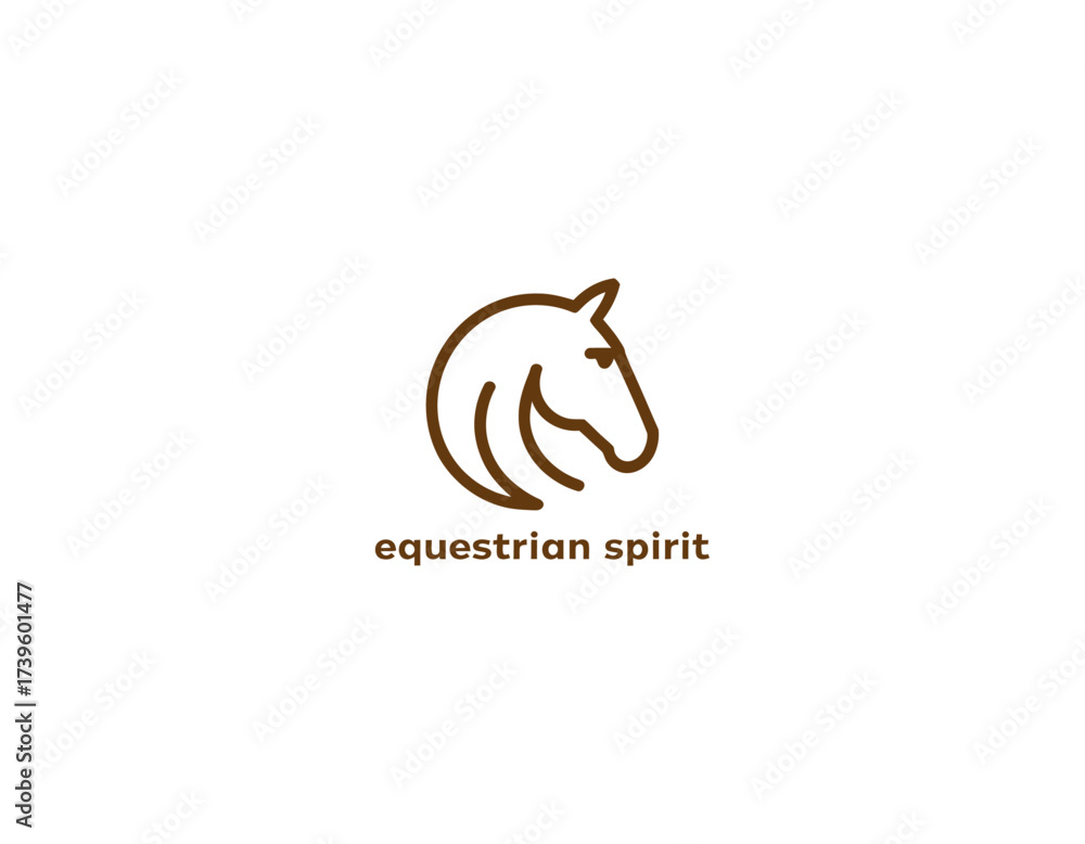 Obraz premium This logo features a simple horse design, symbolizing strength and spirit, making it perfect for equestrian businesses, events, or brands focused on horse riding and care.