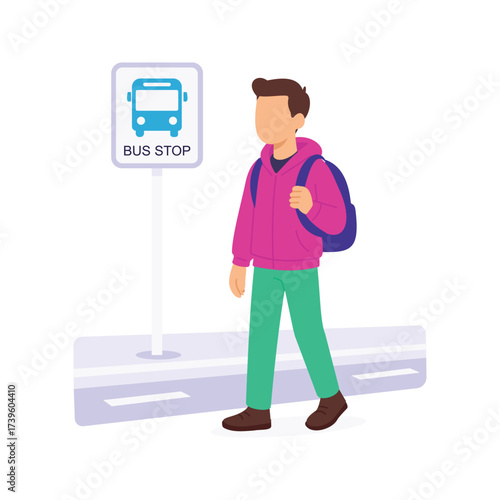 Electric Bus Stop, Waiting area for eco-friendly electric buses