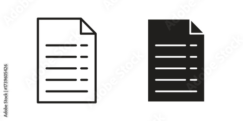 Receipt icon flat black and white logo