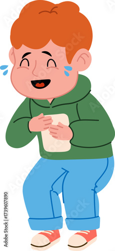 Laughing Boy with Tears