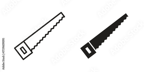 Saw icon flat black and white logo