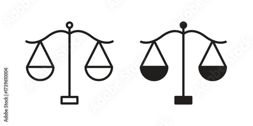 Scales icon flat black and white logo