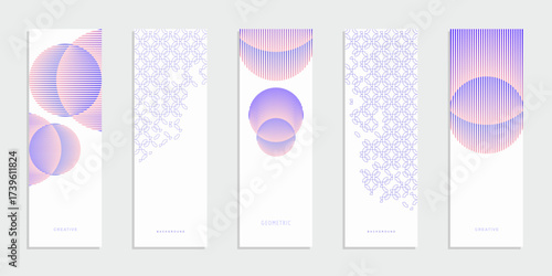 Abstract geometric technological company brochure. Vector business flyer.