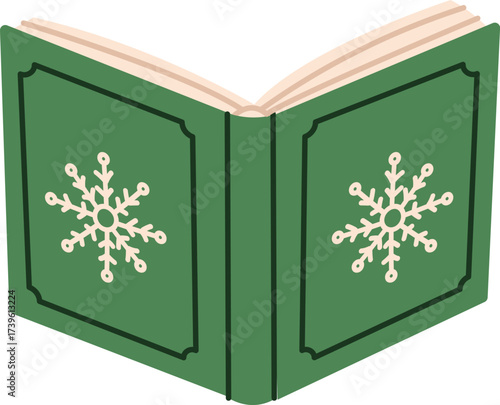 Open Book with Snowflake Cover