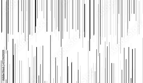 Vertical speed lines for comic books. Black and white vector background