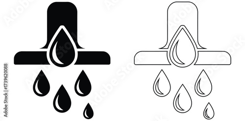 Water conservation symbol for environmental awareness ads.