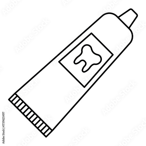 Toothpaste Icon – Flat Design Dental Hygiene Symbol