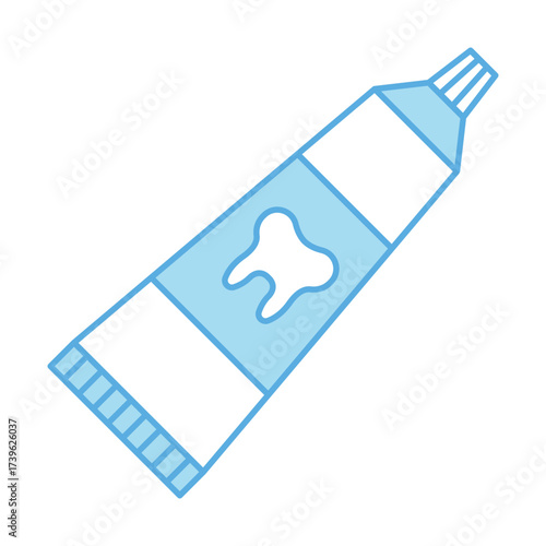 Toothpaste Icon – Flat Design Dental Hygiene Symbol