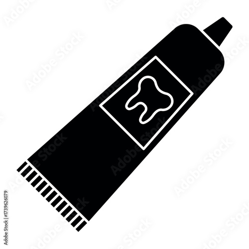 Toothpaste Icon – Flat Design Dental Hygiene Symbol