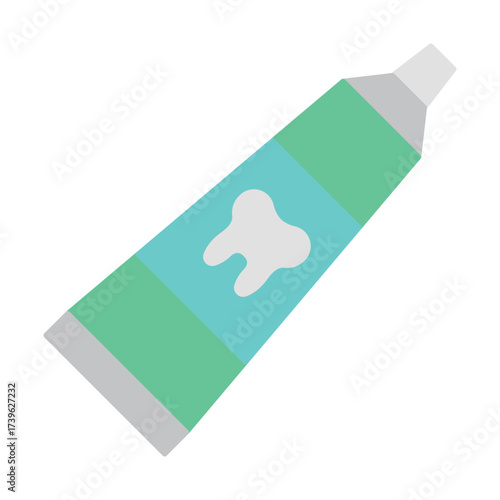 Toothpaste Icon – Flat Design Dental Hygiene Symbol