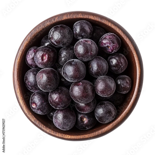 Wallpaper Mural Bowl of Brazilian Frozen Açai Berry top view with on transparent background.png Torontodigital.ca