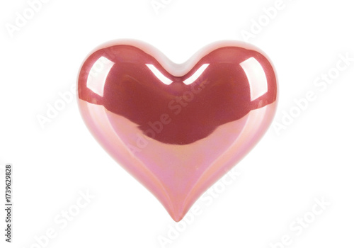 Wallpaper Mural Shiny pink heart isolated on transparent background, romantic love symbol for Valentine s Day and wedding design element Torontodigital.ca
