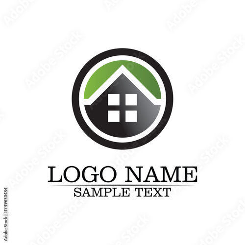 Real estate and home buildings logo icons template