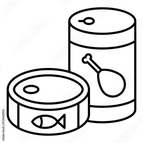 Canned Food Icon – Vector Illustration of Preserved Food