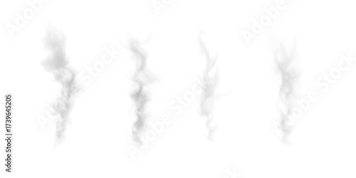 Abstract black smog vapor PNG texture illustration.