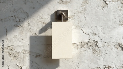 Minimalist Wall Light Fixture on Textured White Wall with Shadows