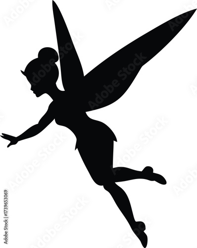 Tinkerbell Side View Silhouette