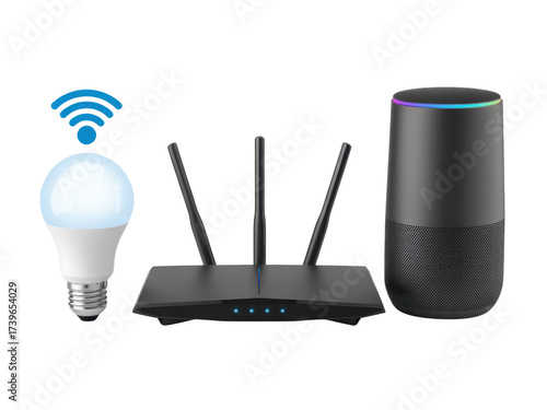 Smart Home WiFi Router Voice Assistant LED Bulb Automation Devices