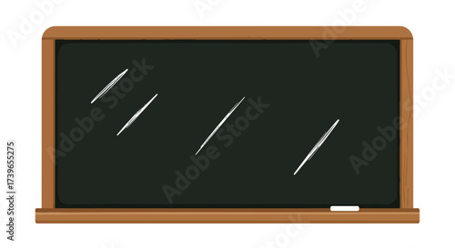 Empty Classroom Blackboard with Chalk and Eraser Clean Slate for Ideas and Learning