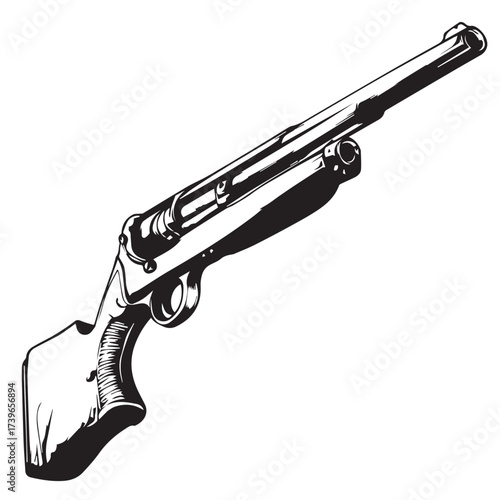 vector illustration of a gun
