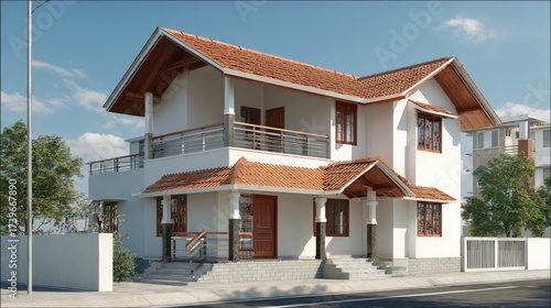 Two story home exterior design
