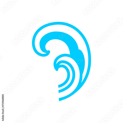 wave logo vector