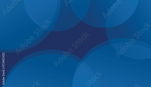 Abstract background with overlapping translucent blue circles on dark navy backdrop