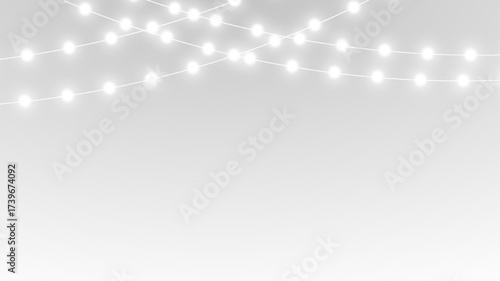 Background birthday border celebration chain decoration png christmas white bulb.
