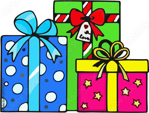 gift boxes with bows