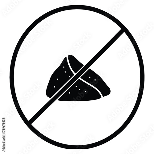 No gluten sign illustrating dietary restrictions for healthy lifestyle concept
