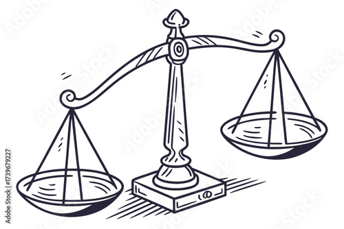 Simple illustrated scales representing fairness and balance