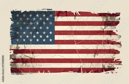 vintage american flag waves 

